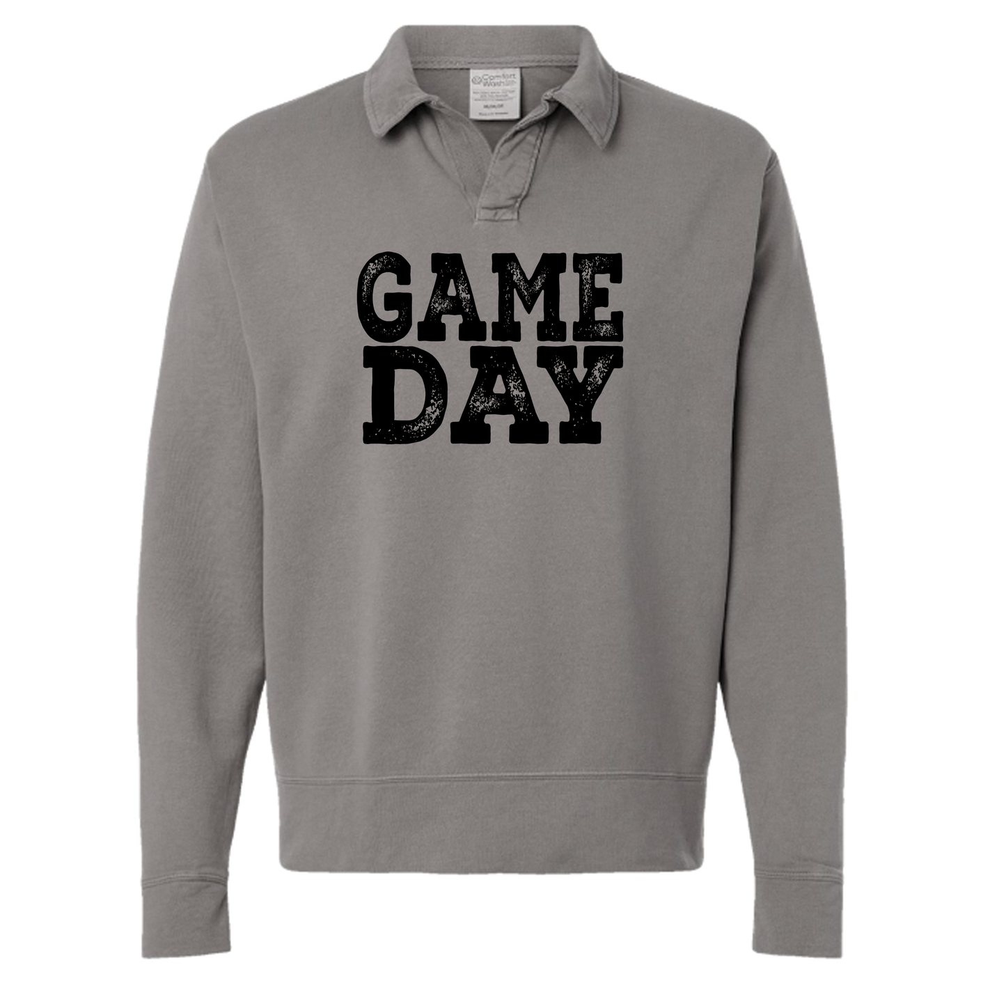 Game Day Polo Collar Sweatshirt