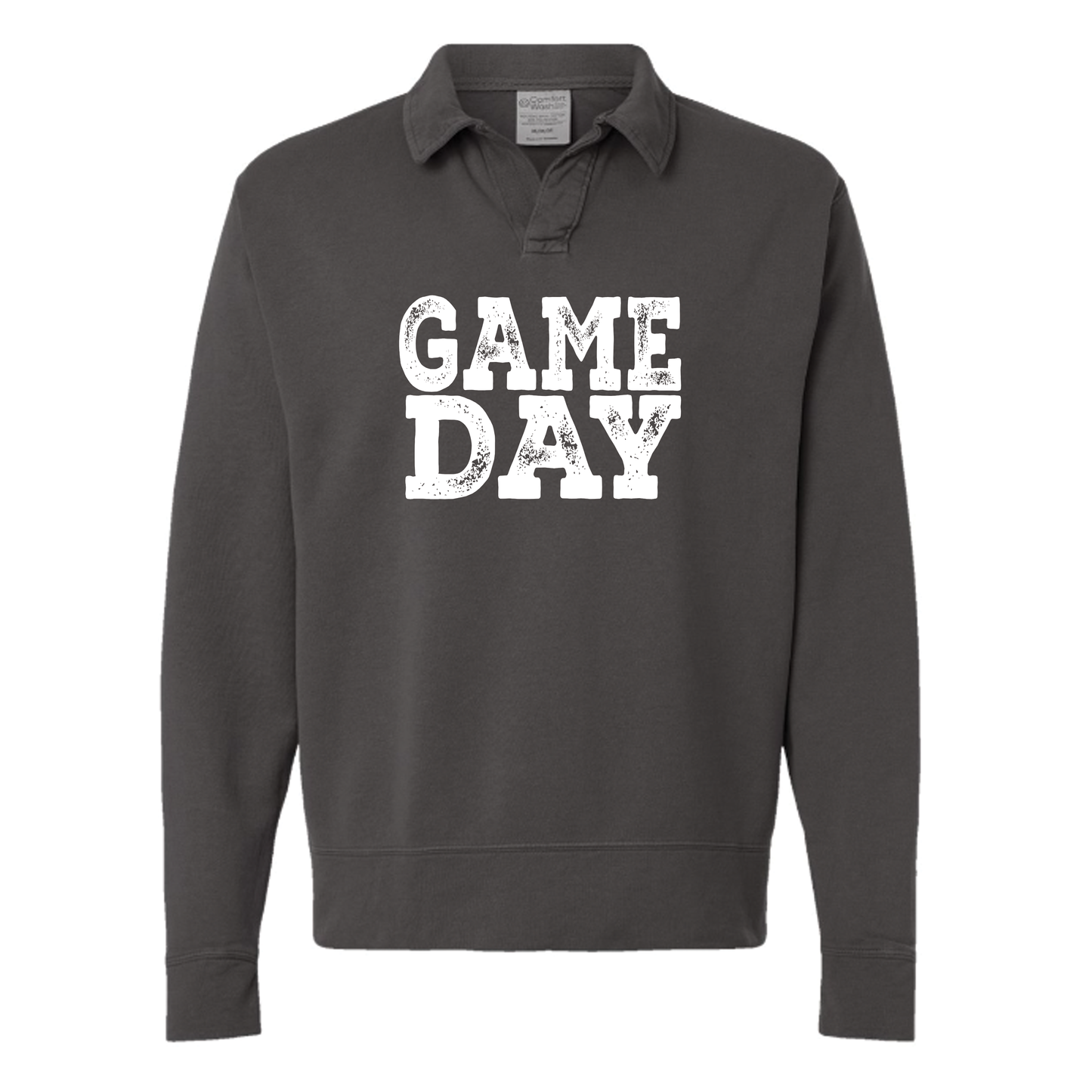 Game Day Polo Collar Sweatshirt
