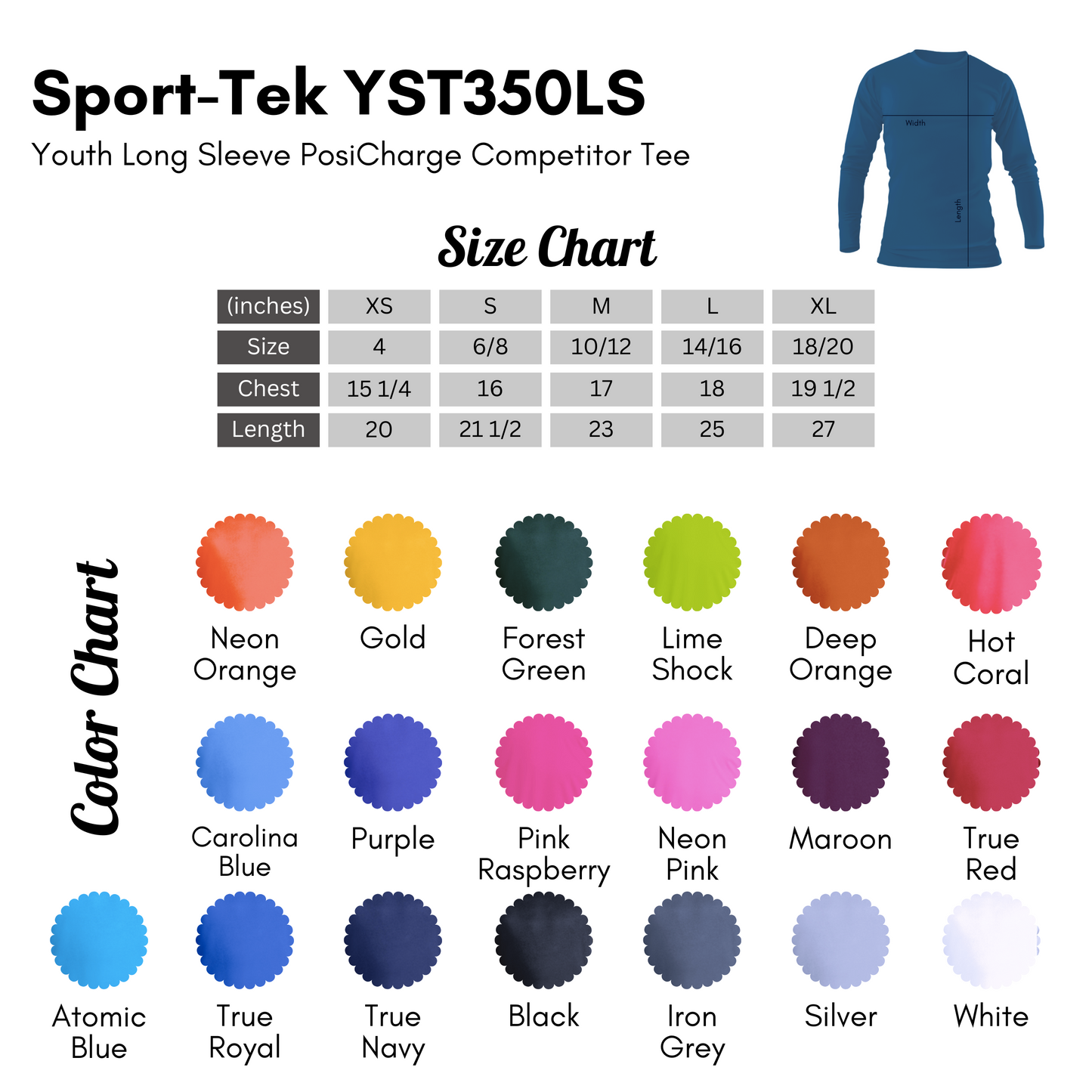 Youth BHA Sport Tek Long Sleeve Shirt