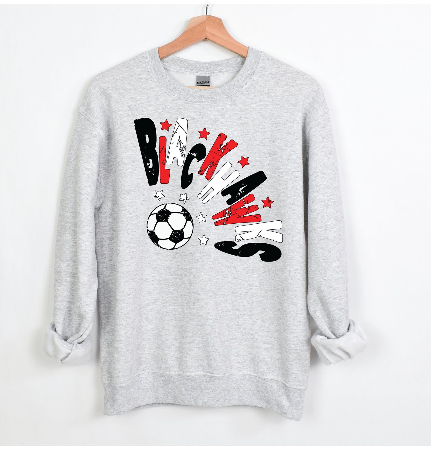 Blackhawks Soccer Curved Design Sweatshirt