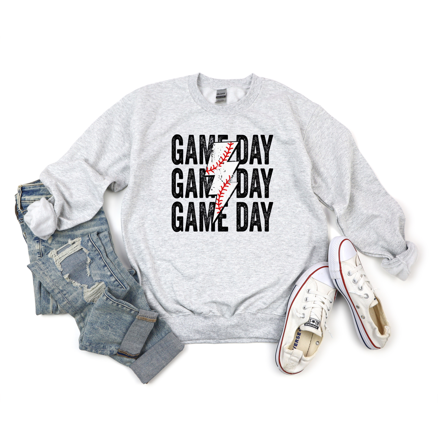 Baseball Game Day Lightening Bolt