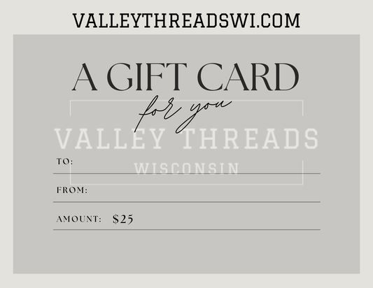 Valley Threads $25 Gift Card