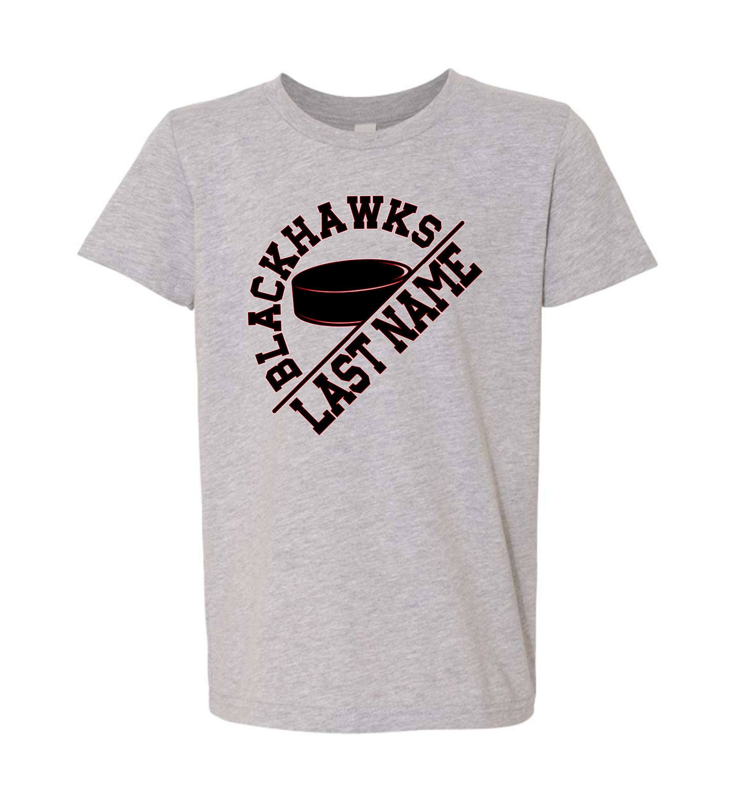 Angled Blackhawks T-Shirts- Youth