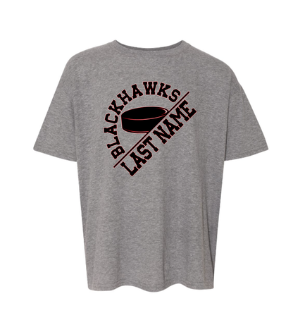 Angled Blackhawks T-Shirts- Youth