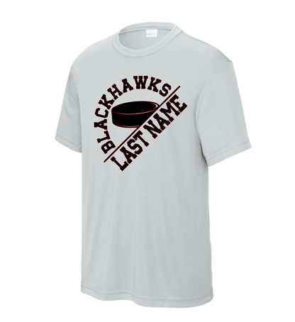 Angled Blackhawks T-Shirts- Youth