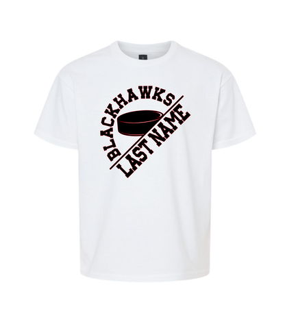 Angled Blackhawks T-Shirts- Youth