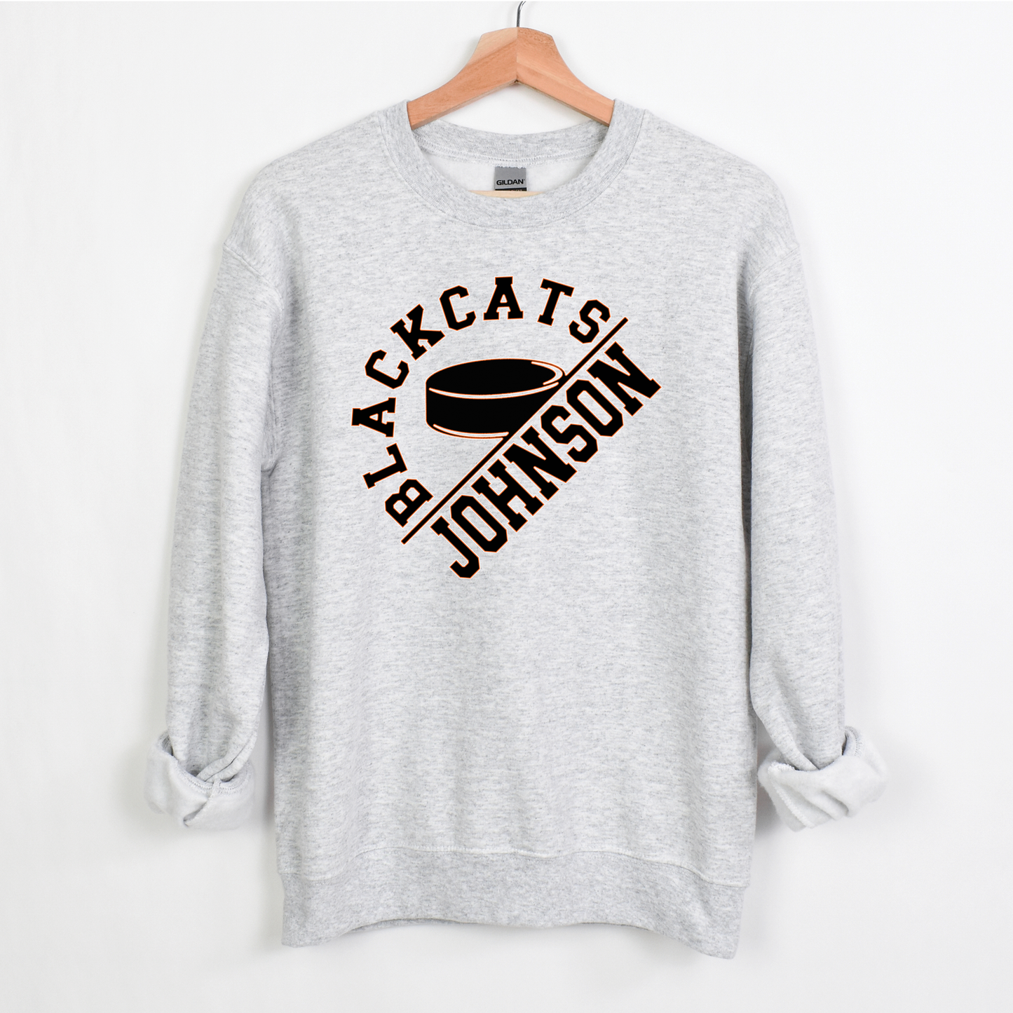 Angled Blackcats Design Sweatshirt