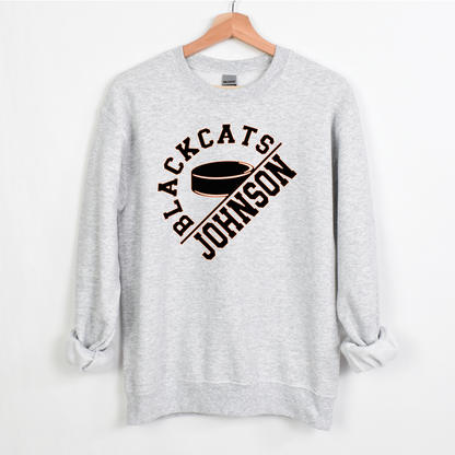 Angled Blackcats Design Sweatshirt