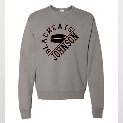 Angled Blackcats Design Sweatshirt