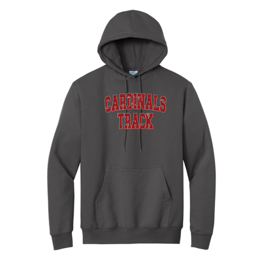 Cardinals Distressed Track Fleece Hoodie