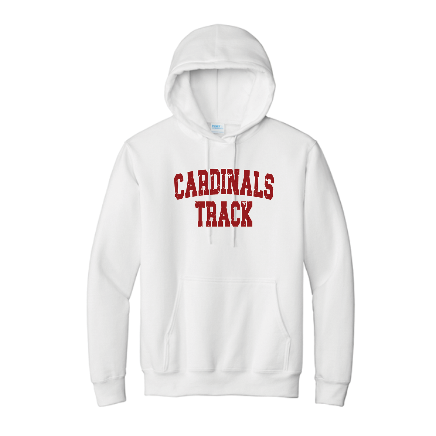Cardinals Distressed Track Fleece Hoodie