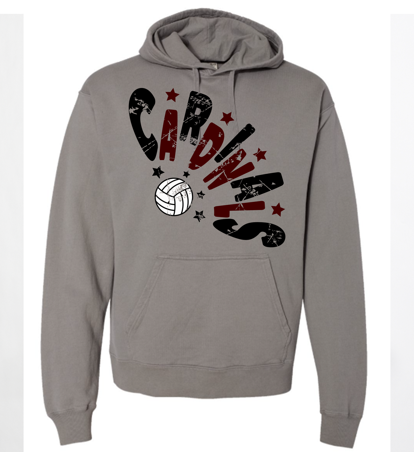 Cardinals Volleyball Curved Design Sweatshirt and Hoodie