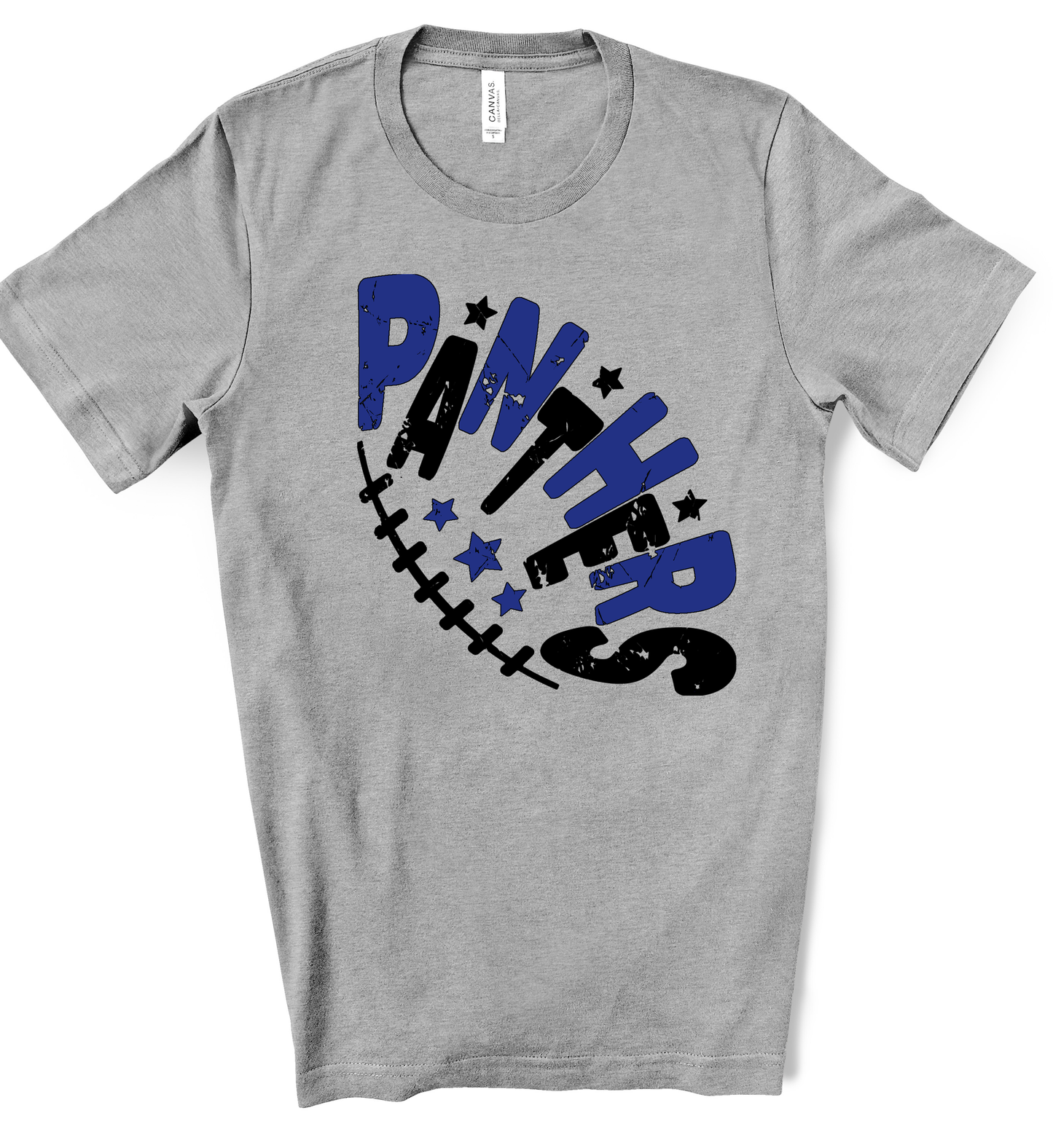 Panthers Football Curved Design T-Shirt