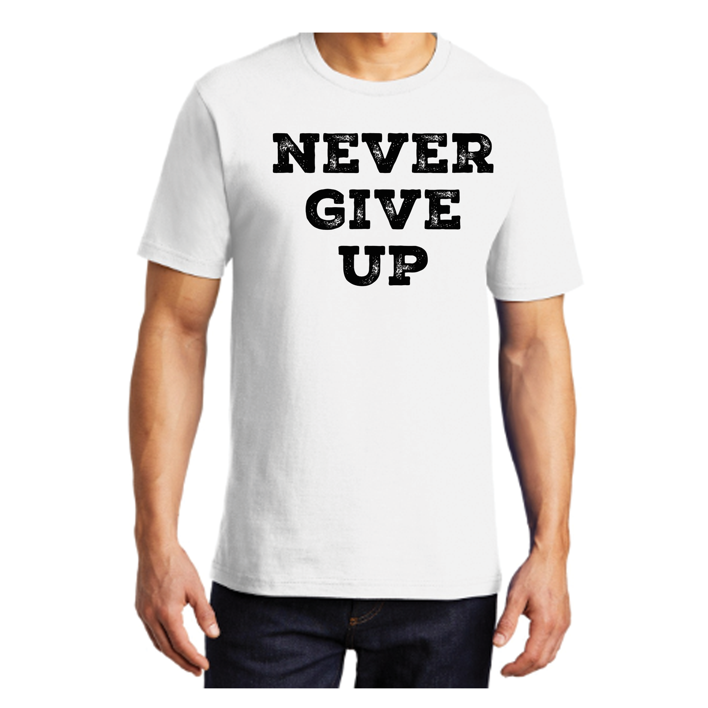 Never Give Up Port & Co T-Shirt