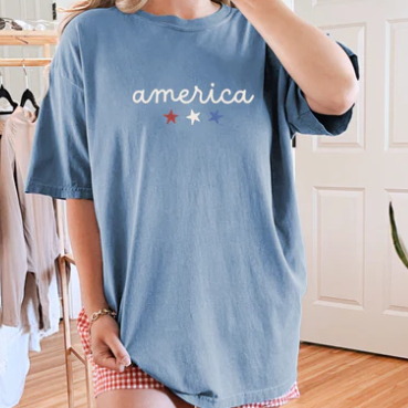 America Stars Minimal T-Shirt