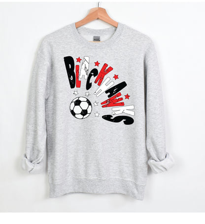 Blackhawks Soccer Curved Design Sweatshirt