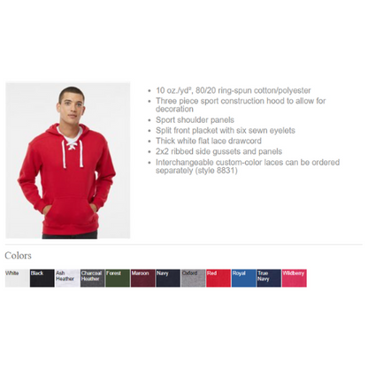 Hockey Lace Hoodie Sweatshirt