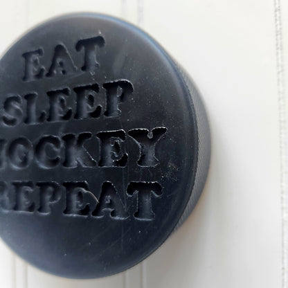 Eat Sleep Hockey Repeat Puck
