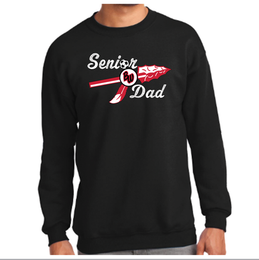 Soccer Senior Dad Port & Company Crew Sweatshirt