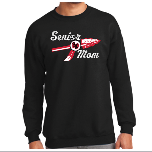 Soccer Senior Mom Port & Company Crew Sweatshirt